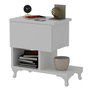 Hanah Home Mesilla de Noche Blanca 46.8cm Ancho x 46.8cm Alto x 33cm Fondo